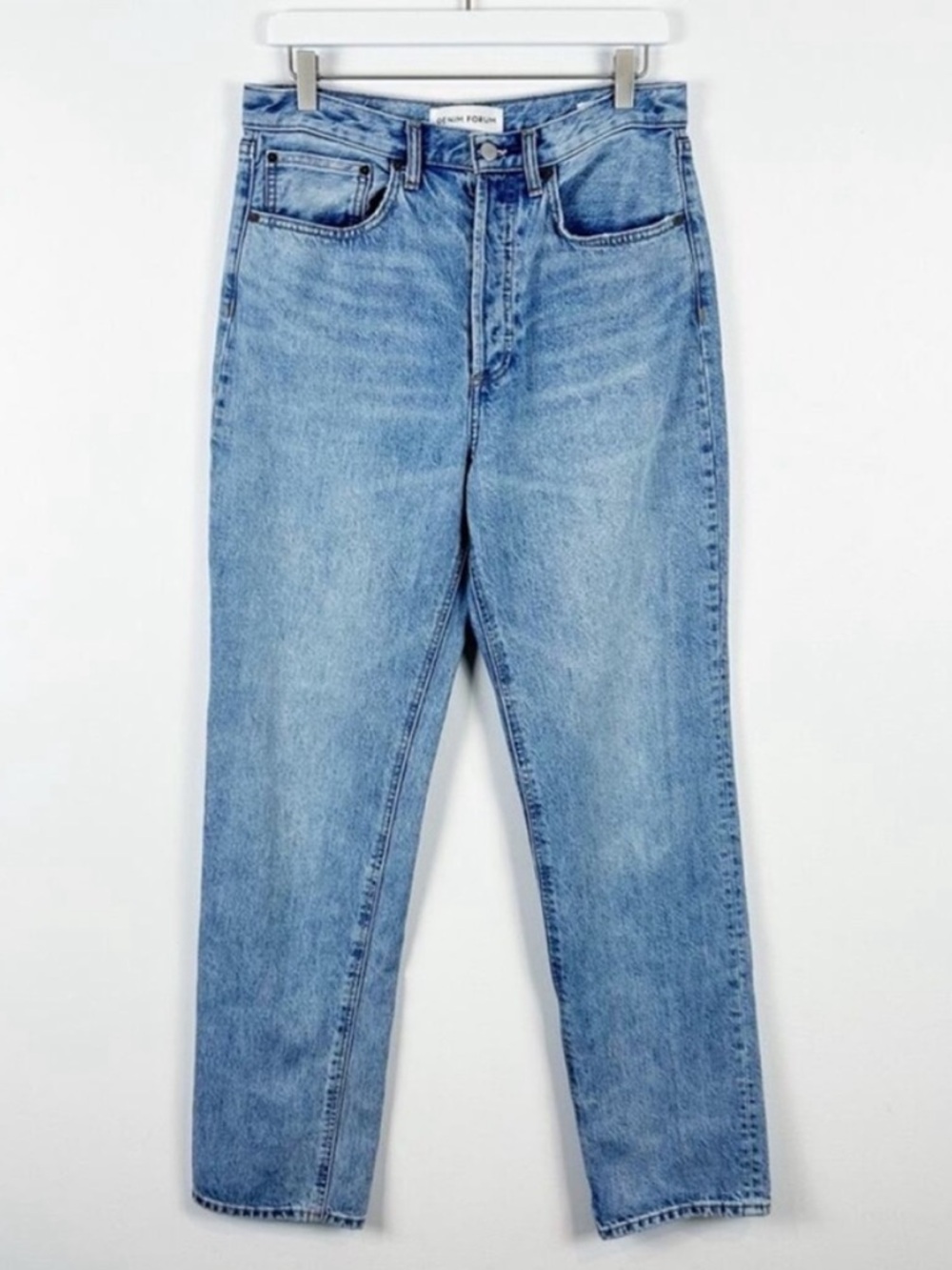 Aritzia Denim Forum Women's Straight Leg Jeans in Light Blue